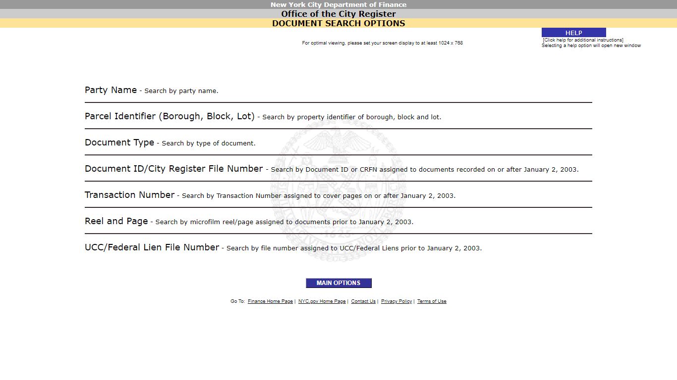 ACRIS Document Search - New York City